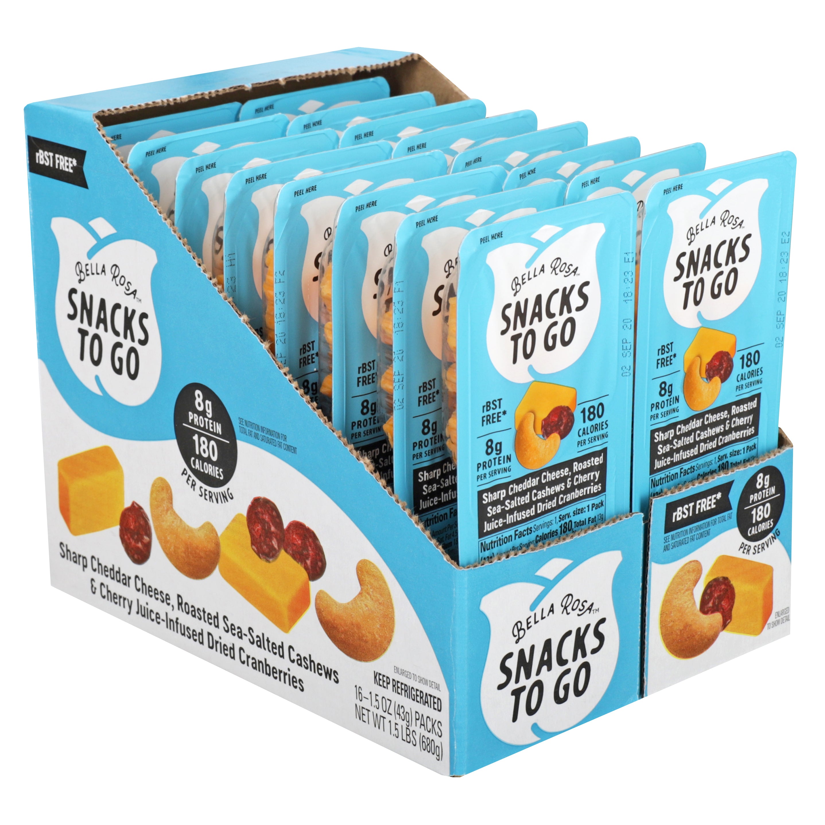 Snacks To Go Cheddar 1.5 Ounce Size - 16 Per Case.