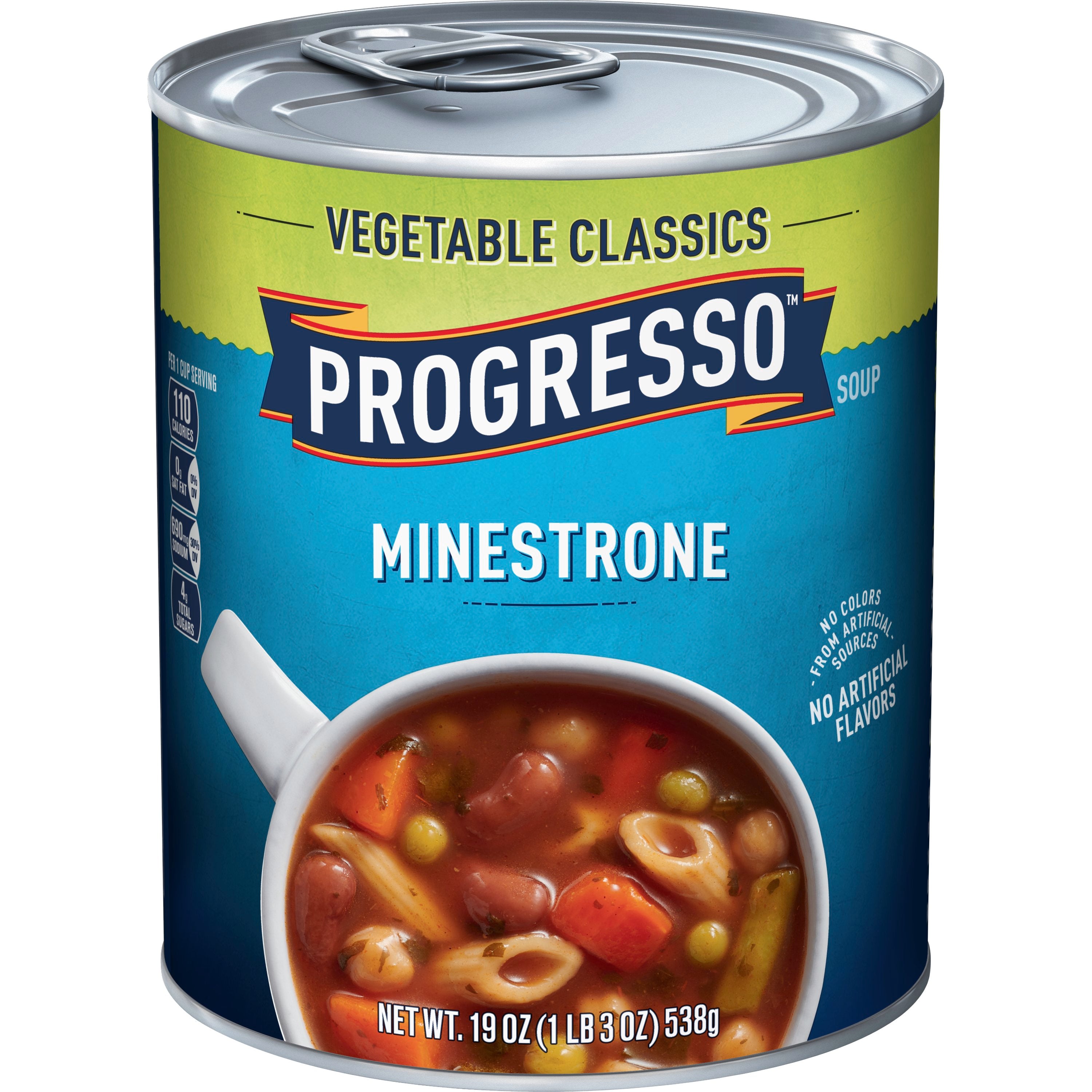 Progresso Soup Vegetable Minestrone 19 Ounce Size - 12 Per Case.