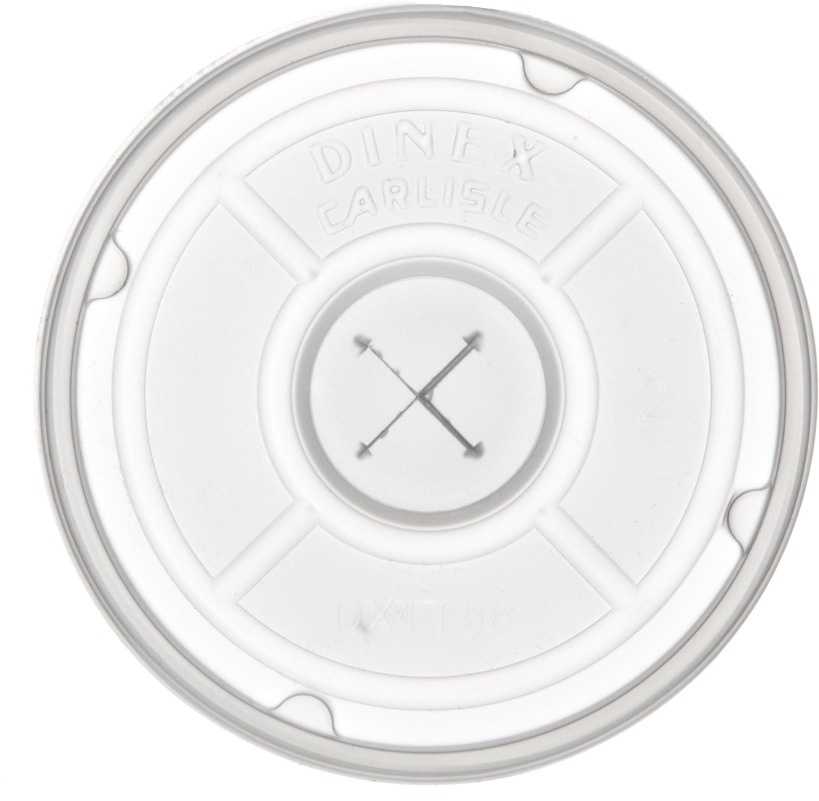 Dinex Translucent Tumbler Lid With Straw Slot, 3.25 Inch, 1000 Per Case