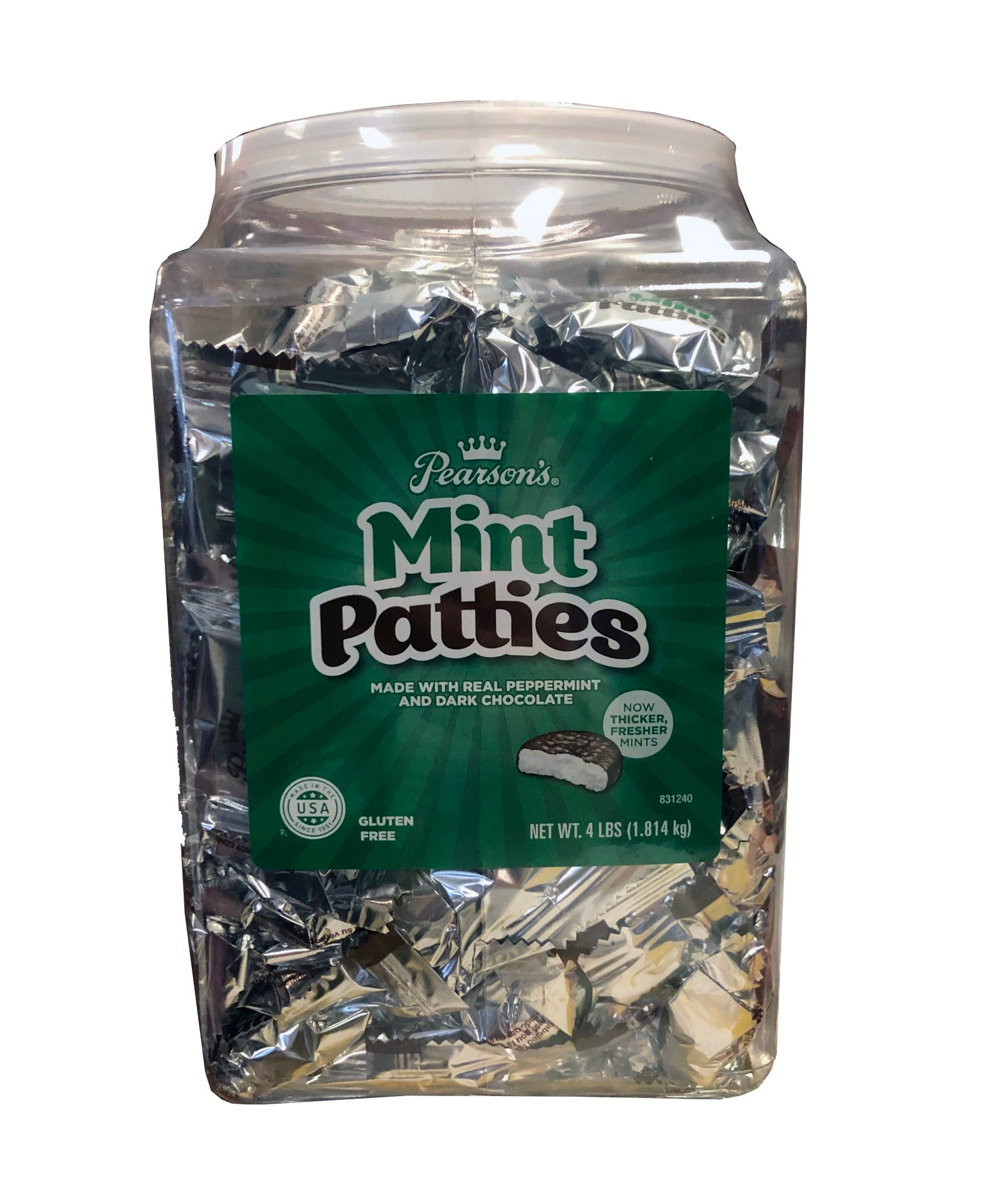 Mint Pattie Jar 4 Pound Each - 6 Per Case.