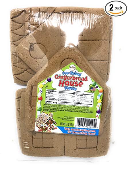 Cookies United Pre Baked Gingerbread House 17 Ounce Size - 8 Per Case.