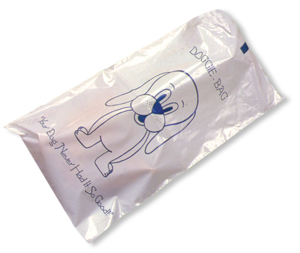 Doggie Bag Mil White Flat Pack 1000 Count Packs - 1 Per Case.