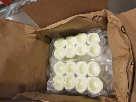 Ricewrap Foods Wasabi Rice Mini Cups 0.7 Ounce Size - 12 Per Case.