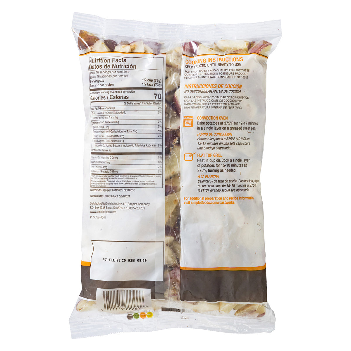 Simplot Roastworks Roasted Redskin Potatoes 2.5 Pound Each - 6 Per Case.