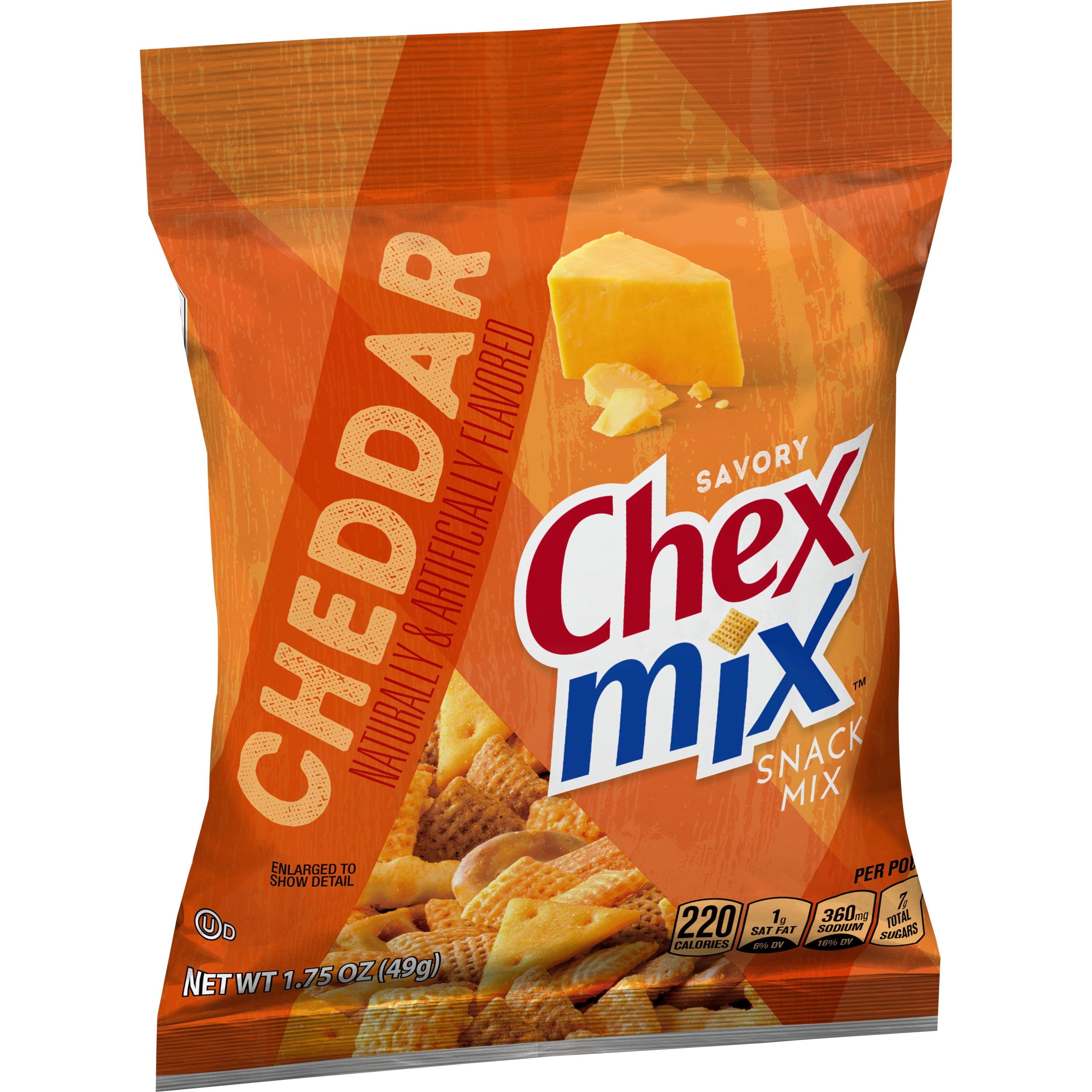 Chex Mix™ Snack Mix Single Serve Cheddar 1.75 Ounce Size - 60 Per Case.