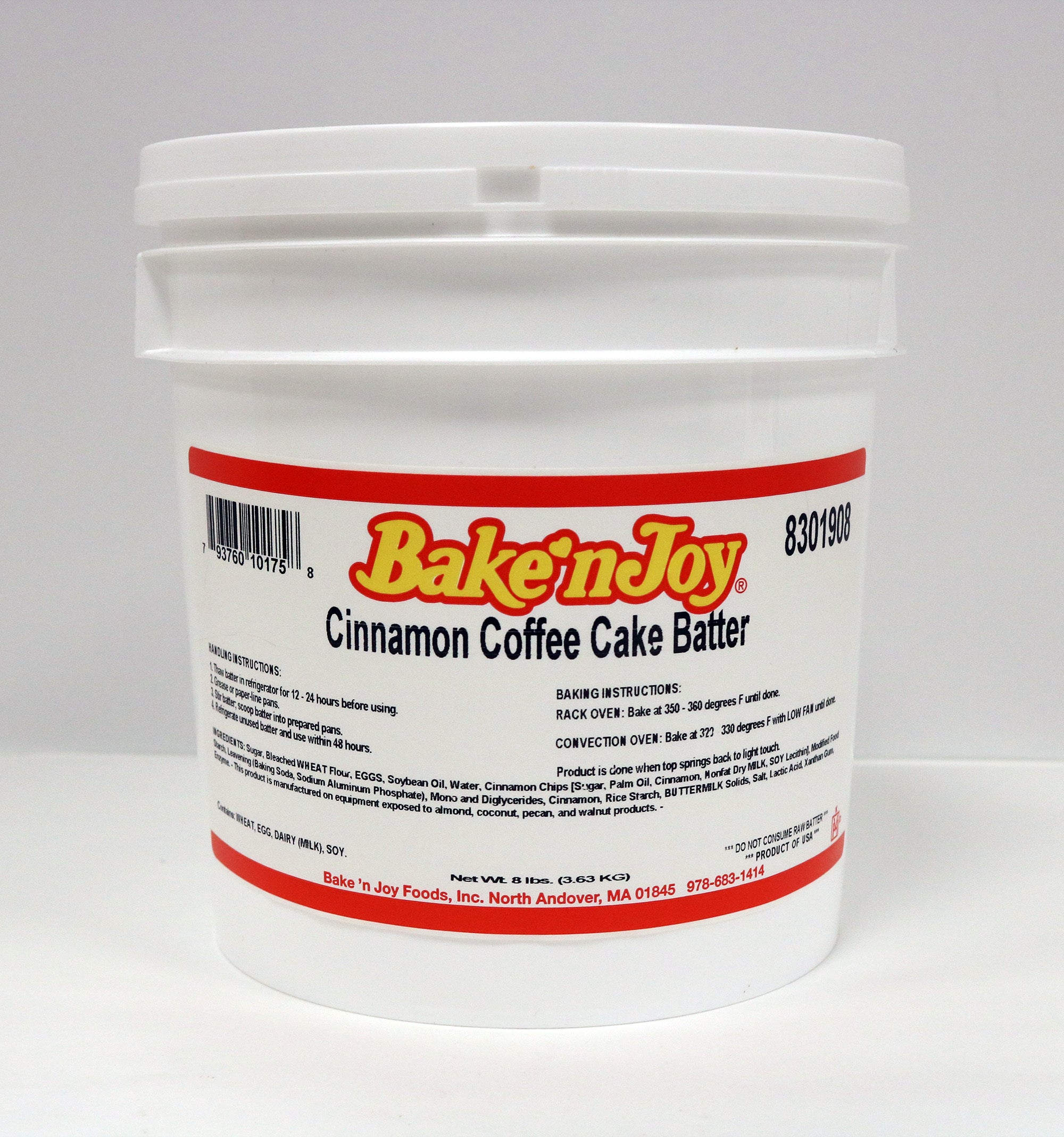 Bake'n Joy Cake Batter Cinnamon Coffee 8 Pound Each - 2 Per Case.