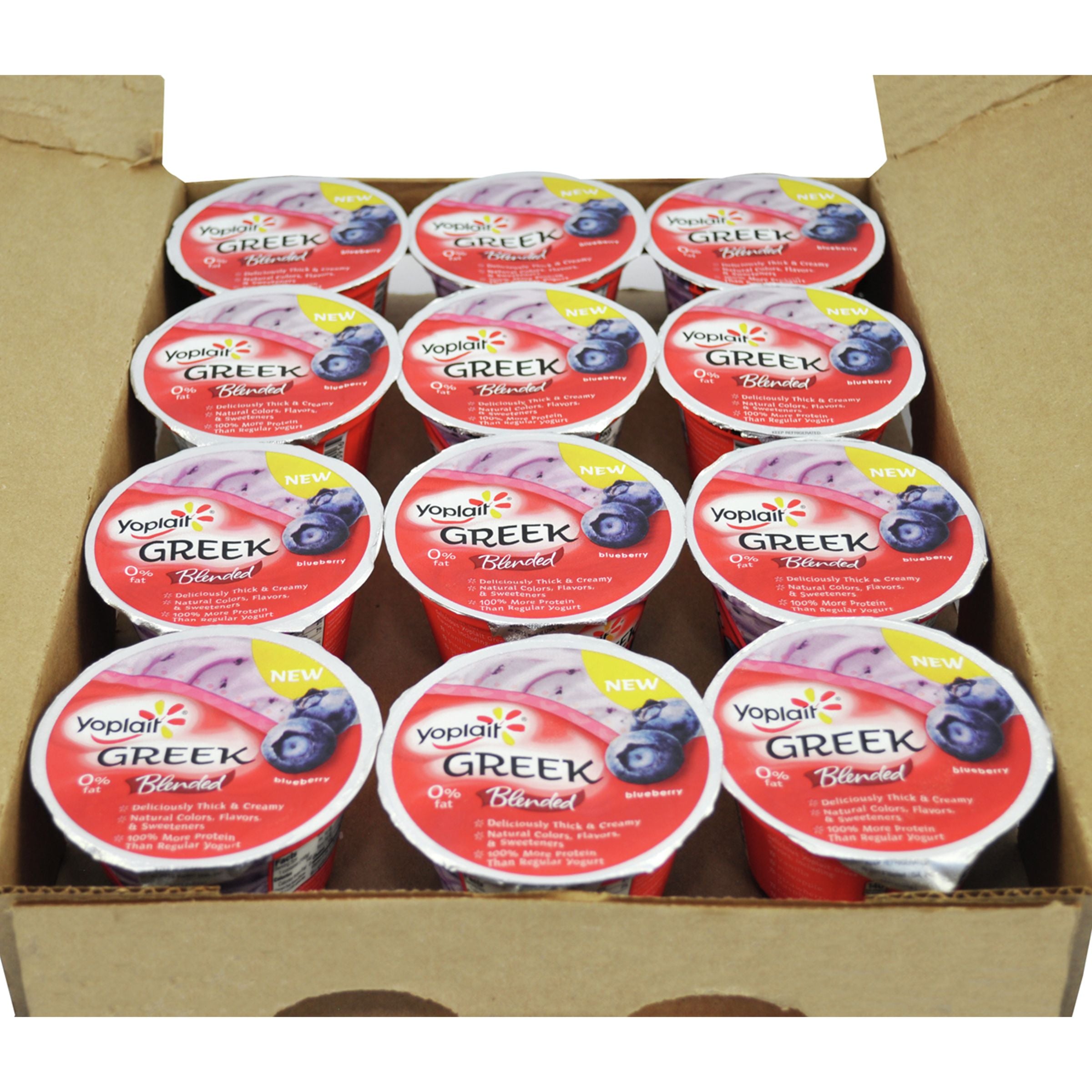 Yoplait® Greek Yogurt Single Serve Cup Blueberry 5.3 Ounce Size - 12 Per Case.