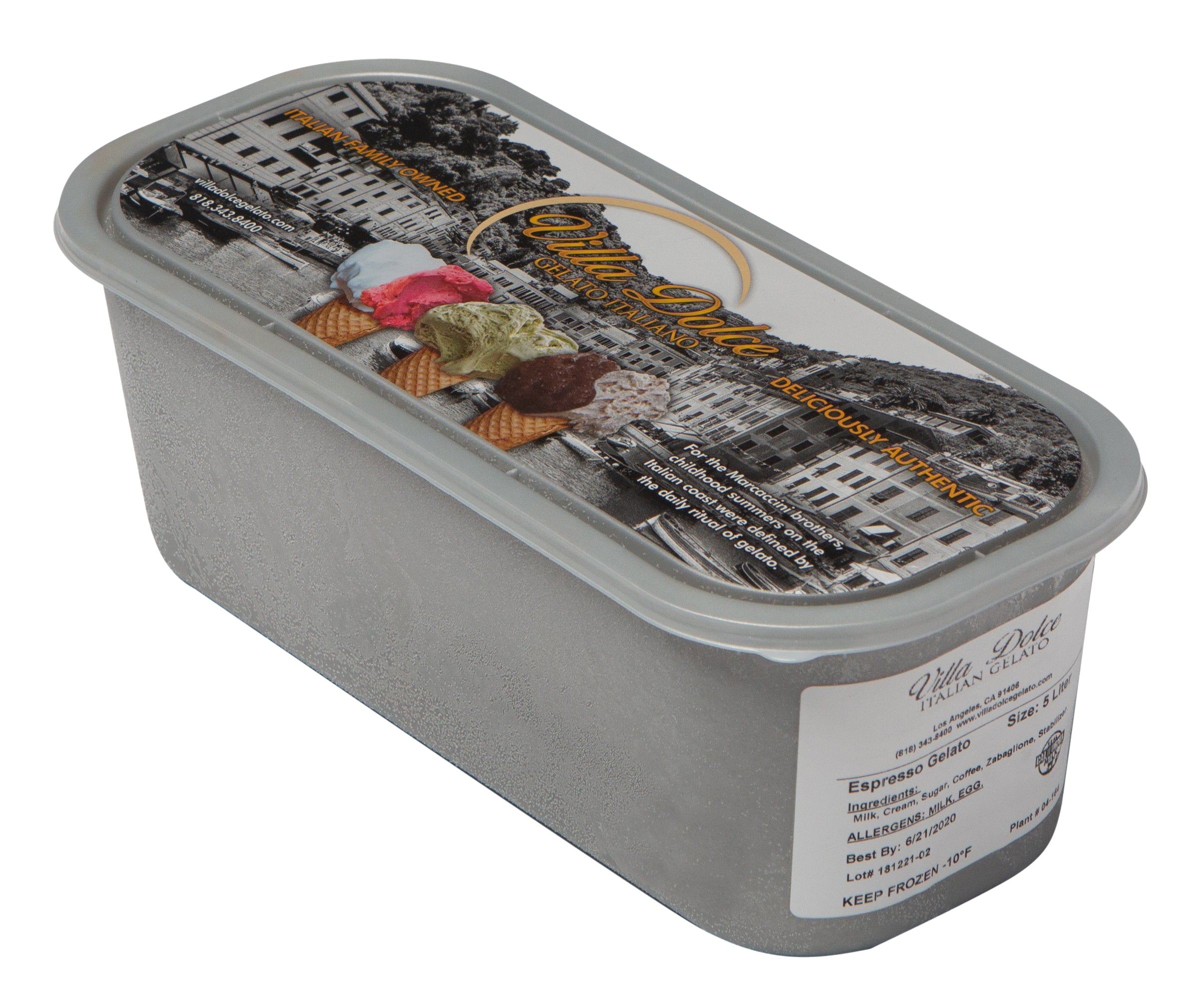 Villa Dolce Italian Expresso Gelato 5 Liter - 1 Per Case.