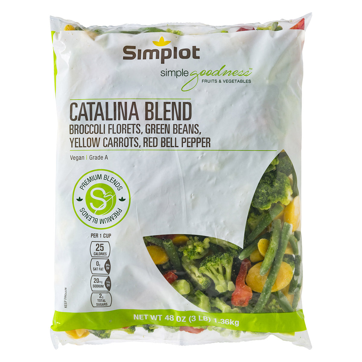Simplot Simple Goodness Premium Vegetables Catalina Vegetable Blend 3 Pound Each - 8 Per Case.