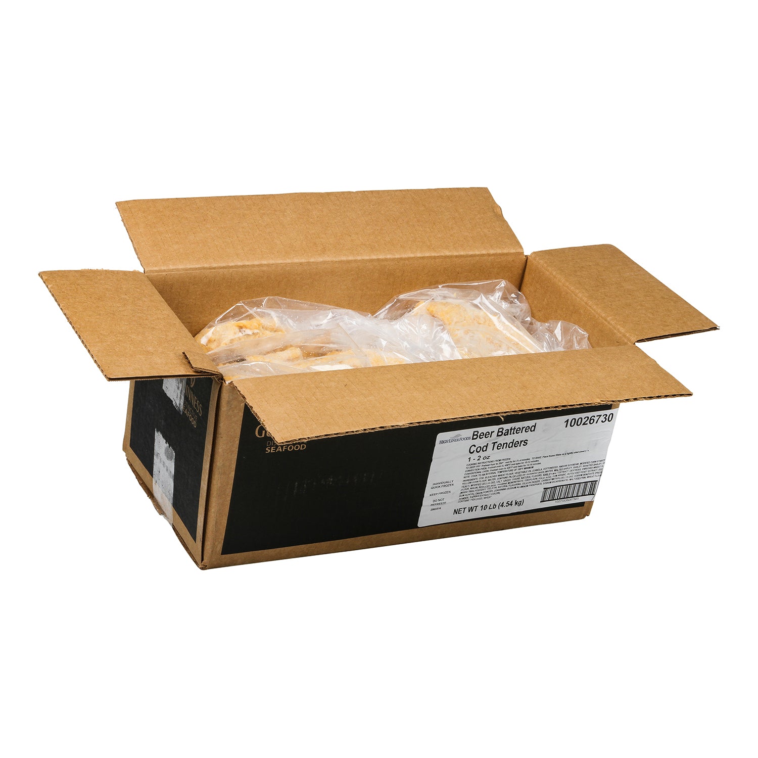 Guinness™ Beer Battered Cod Tenders 5 Pound Each - 2 Per Case.