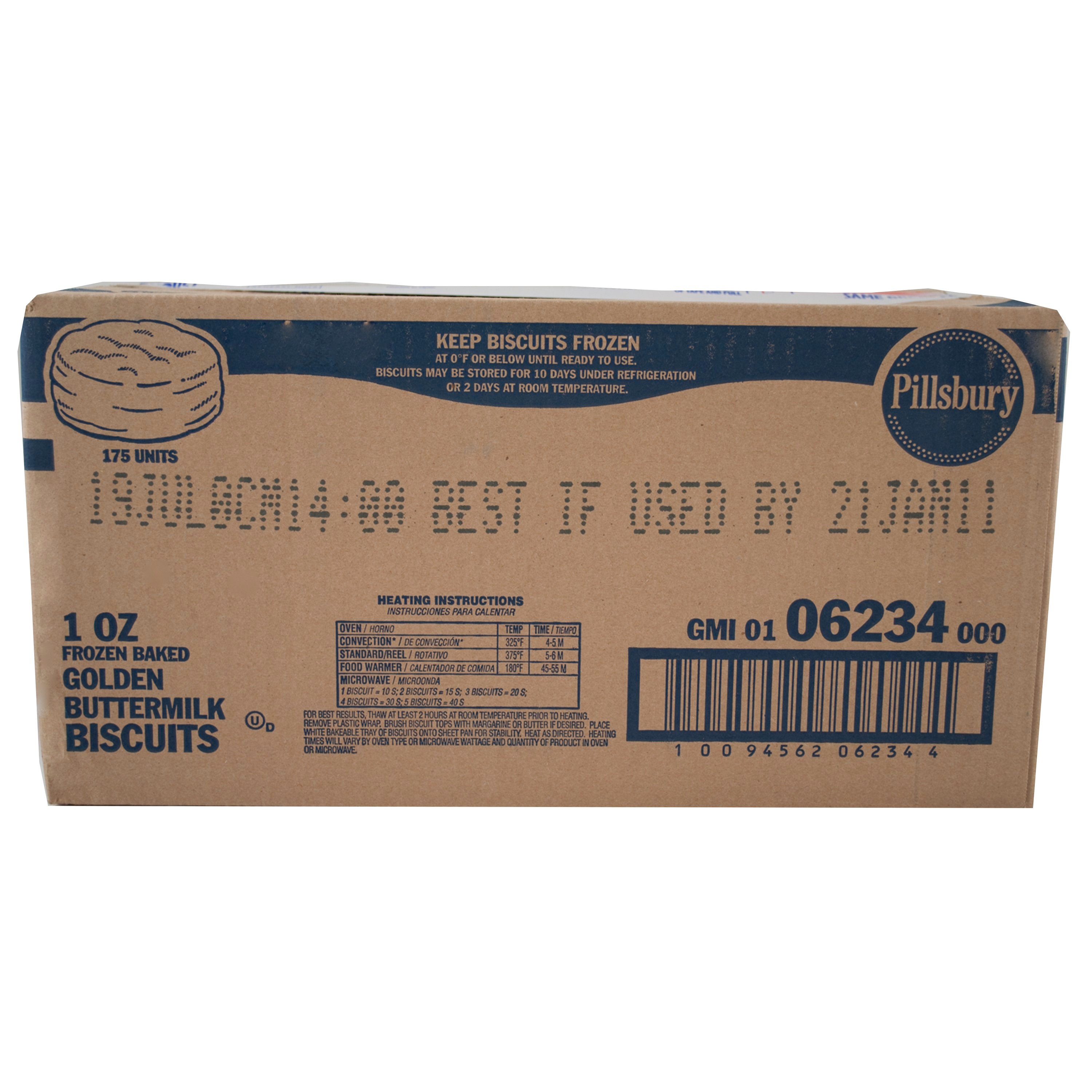 Pillsbury Baked Biscuit Golden Buttermilk Mini 1 Ounce Size - 5 Per Case.