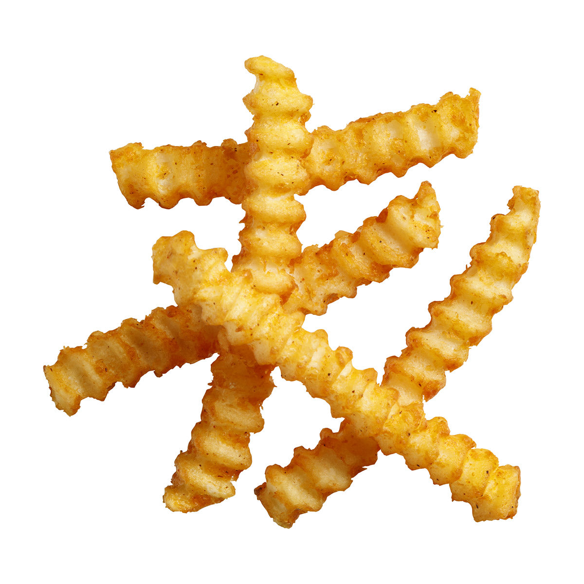 Simplot Seasonedcrisp Delivery 2" Savory Battered Deep V8 Crinkle Cut Fries Skin On 5 Pound Each - 6 Per Case.