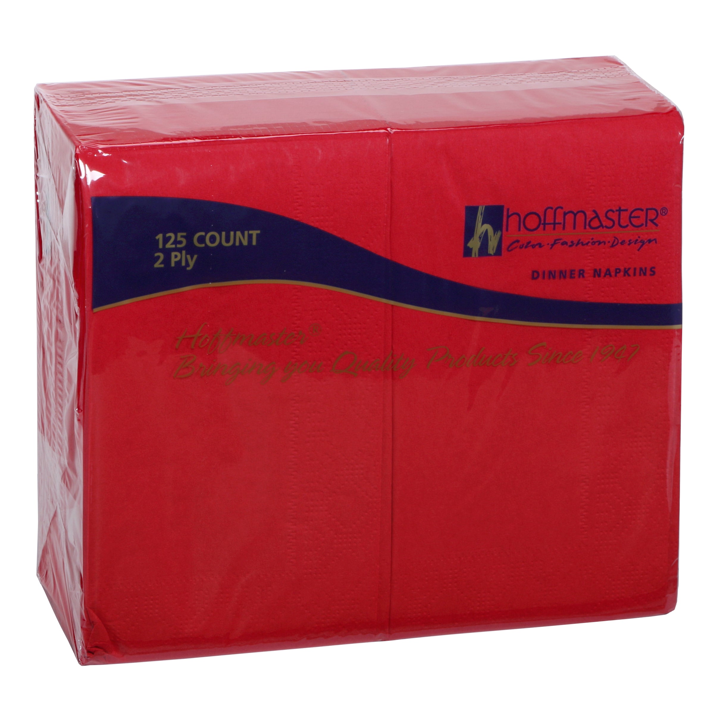 Napkin Dinner Red Ply Fold Paper 125 Each - 8 Per Case.