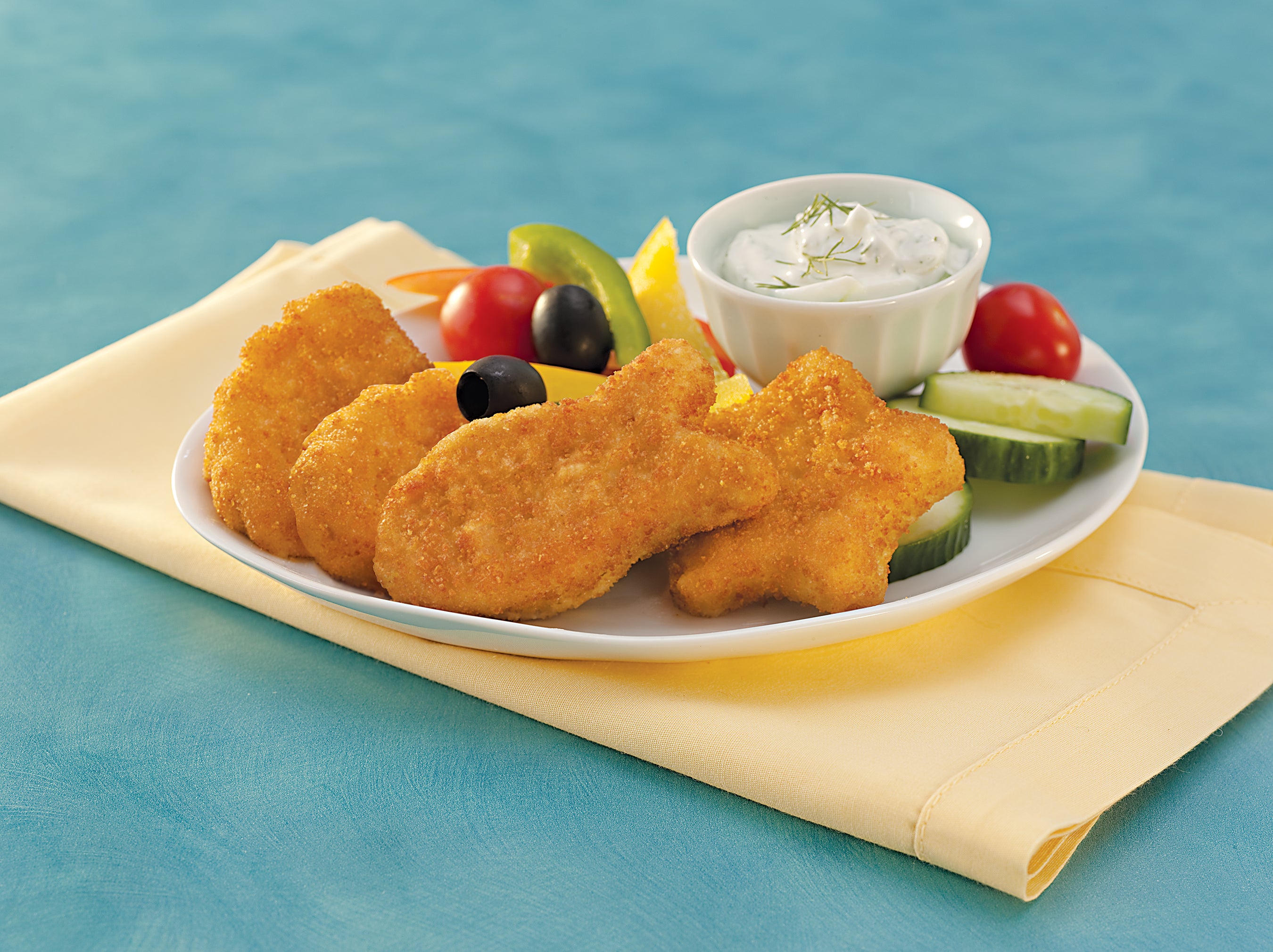 Ocean Treasures Oven Ready Pollock Whole Grain Child Nutrition 10 Pound Each - 1 Per Case.