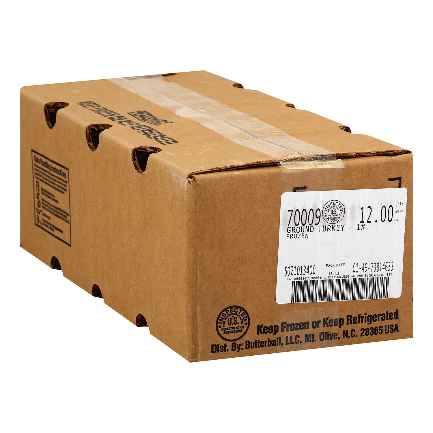 Ground Turkey 1 Pound Each - 12 Per Case.