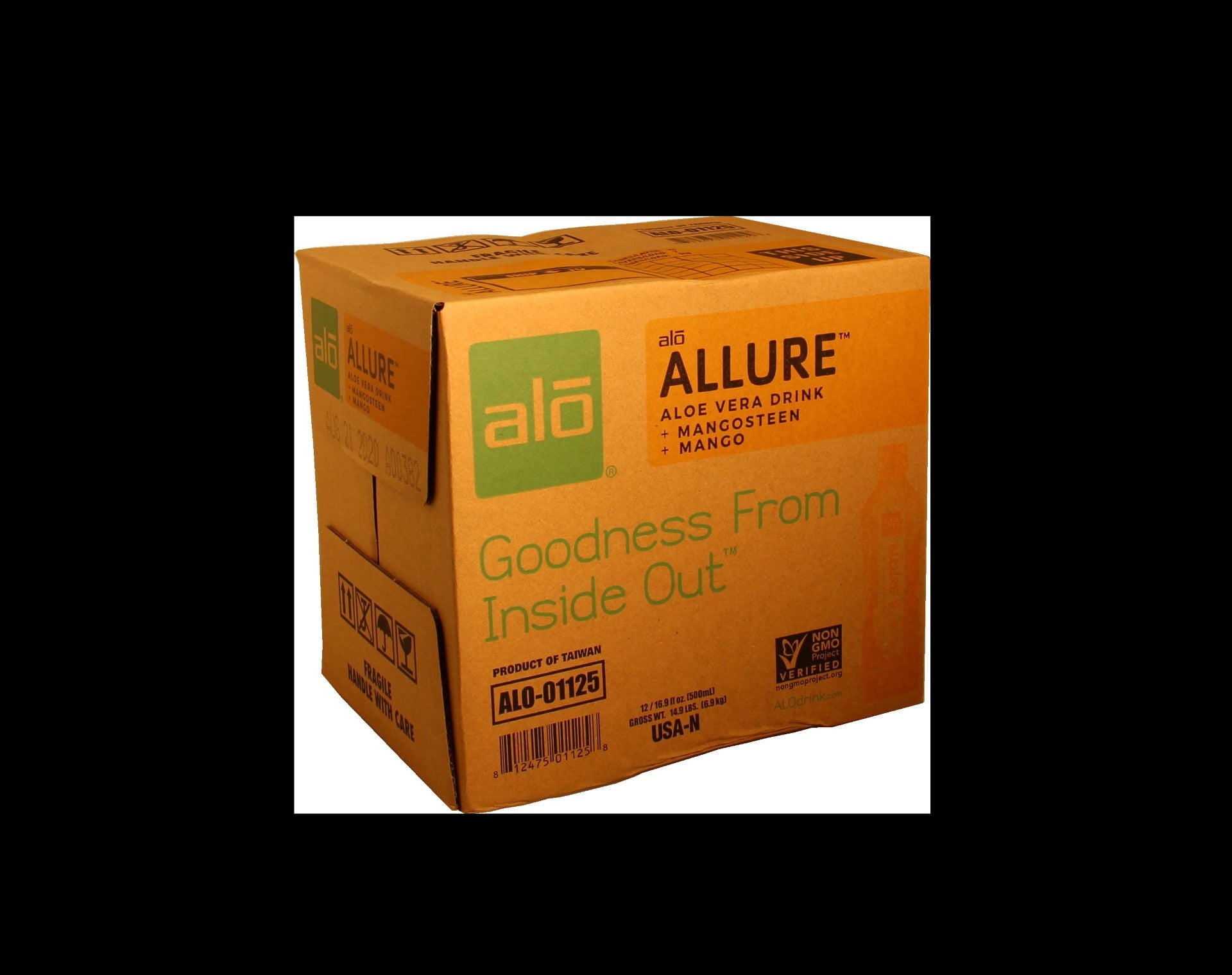 Alo Drink Allure Aloe Mangosteen & Mango 16.9 Fluid Ounce - 12 Per Case.