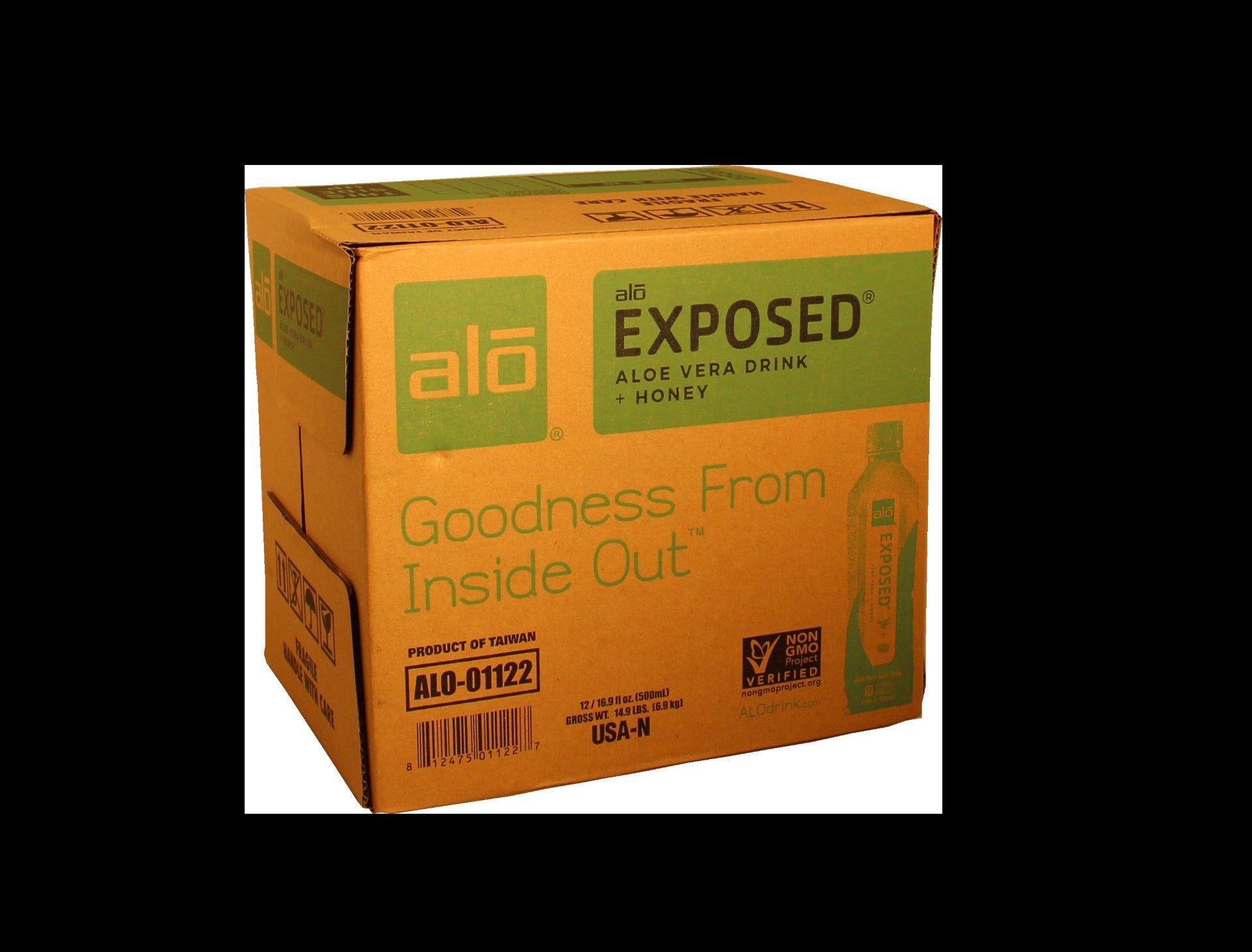 Alo Drink Exposed Original Aloe & Honey 16.9 Fluid Ounce - 12 Per Case.