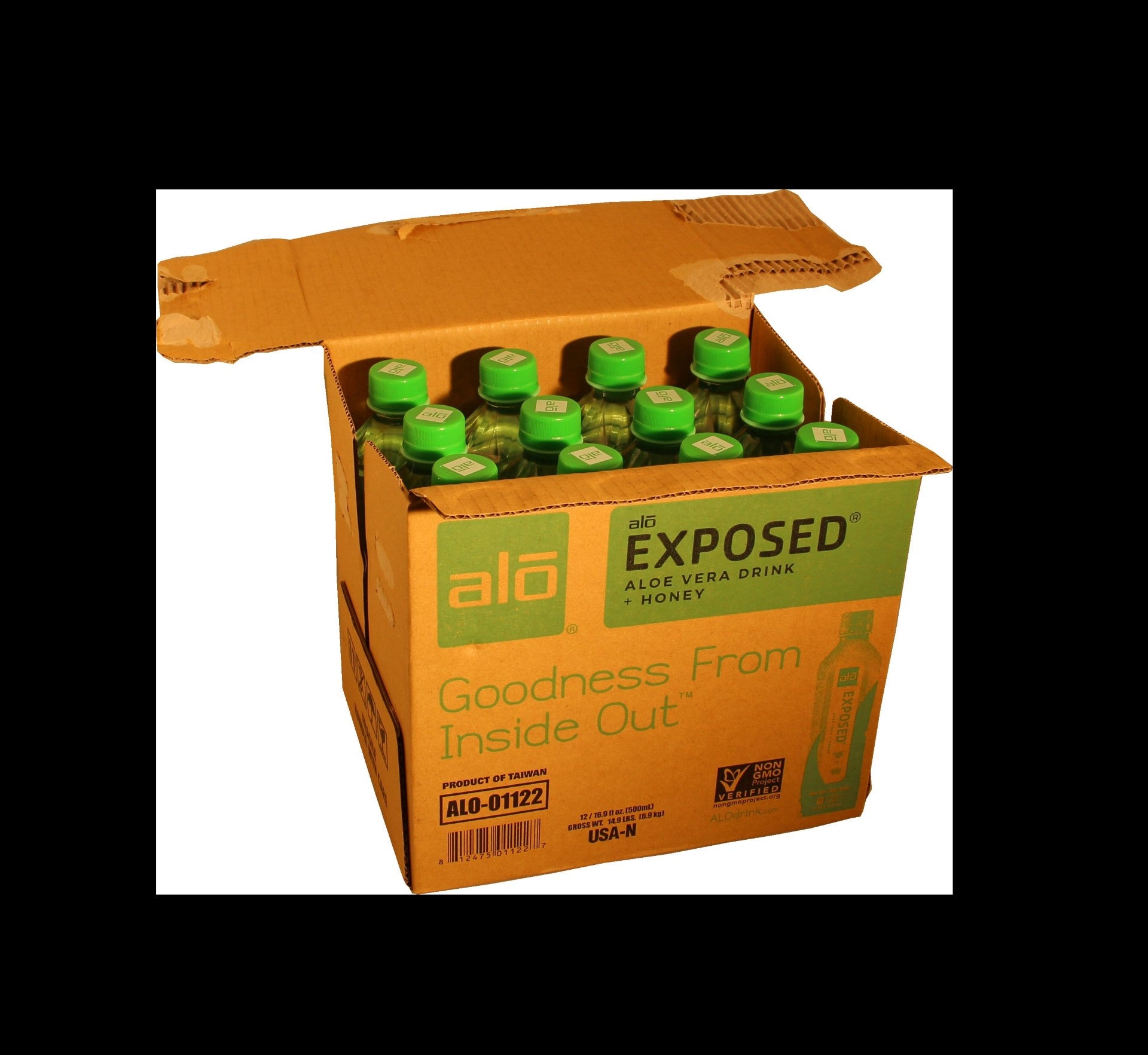 Alo Drink Exposed Original Aloe & Honey 16.9 Fluid Ounce - 12 Per Case.