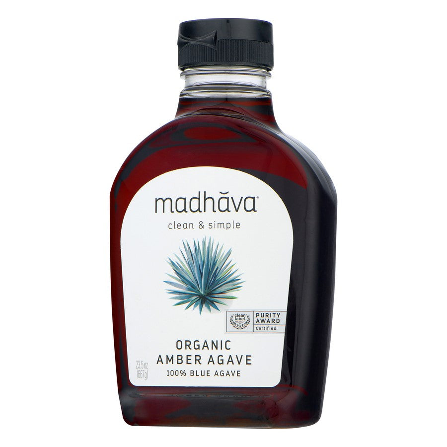 Madhava Amber Agave 23.5 Ounce Size - 6 Per Case.