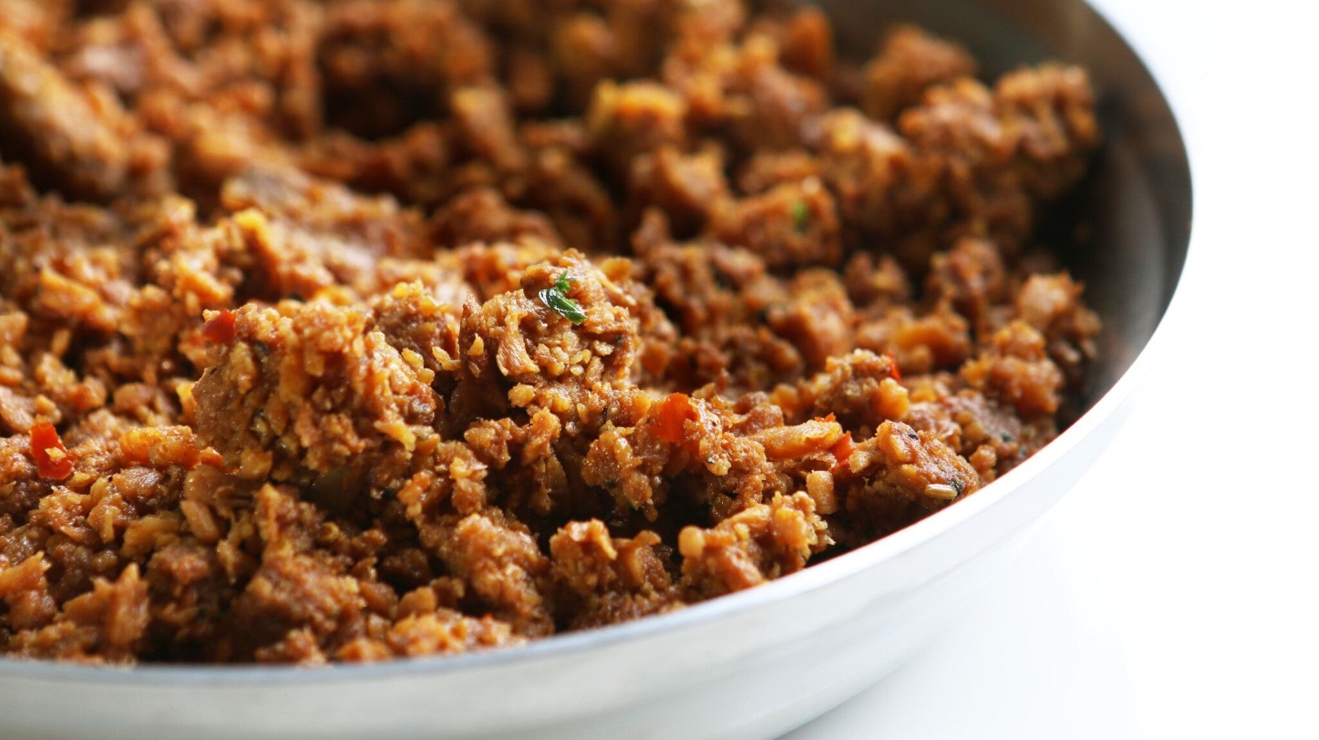 Uncut Plant Based Sausage Ground Uncooked 2.5 Pound Each - 4 Per Case.