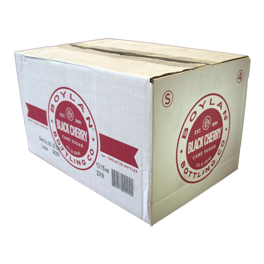 Boylan Bottling Black Cherry Bottle 12 Fluid Ounce - 24 Per Case.