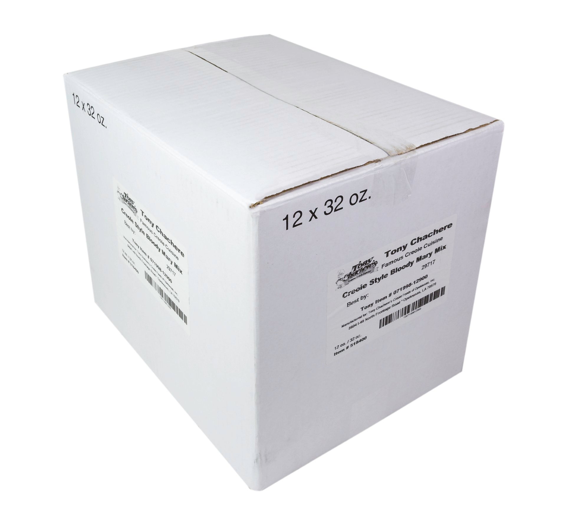 Tony Chachere's Bloody Mary Mix 32 Ounce Size - 12 Per Case.