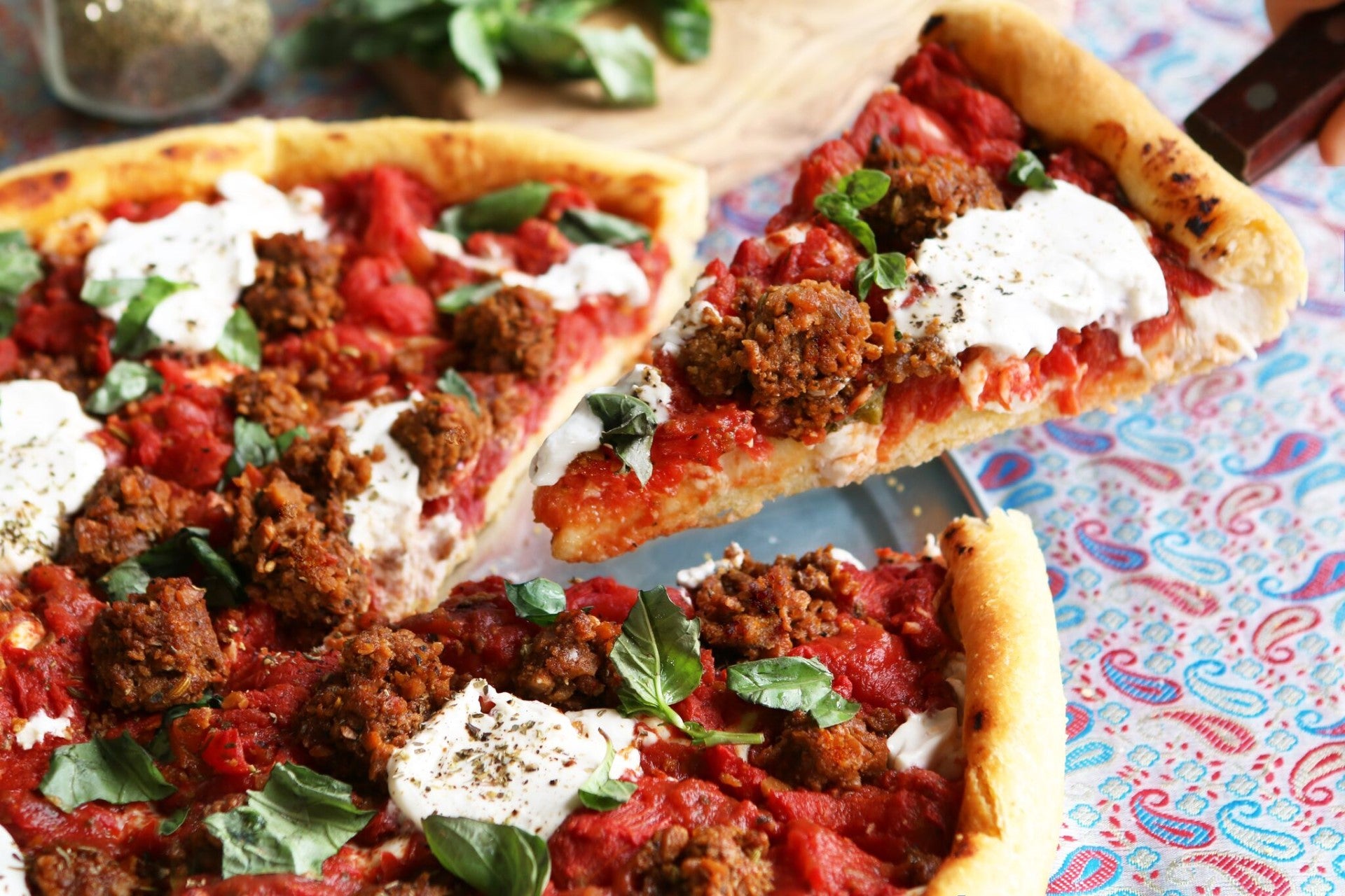 Uncut Plant Based Sausage Ground Uncooked 2.5 Pound Each - 4 Per Case.