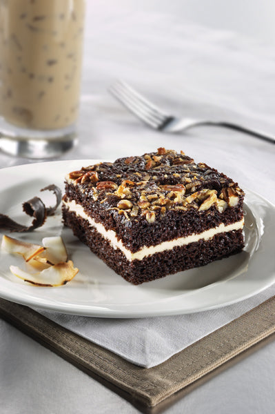 The Original Cakerie Layer (2"x6") German Chocolate Cake Uncut 90 Ounce Size - 2 Per Case.