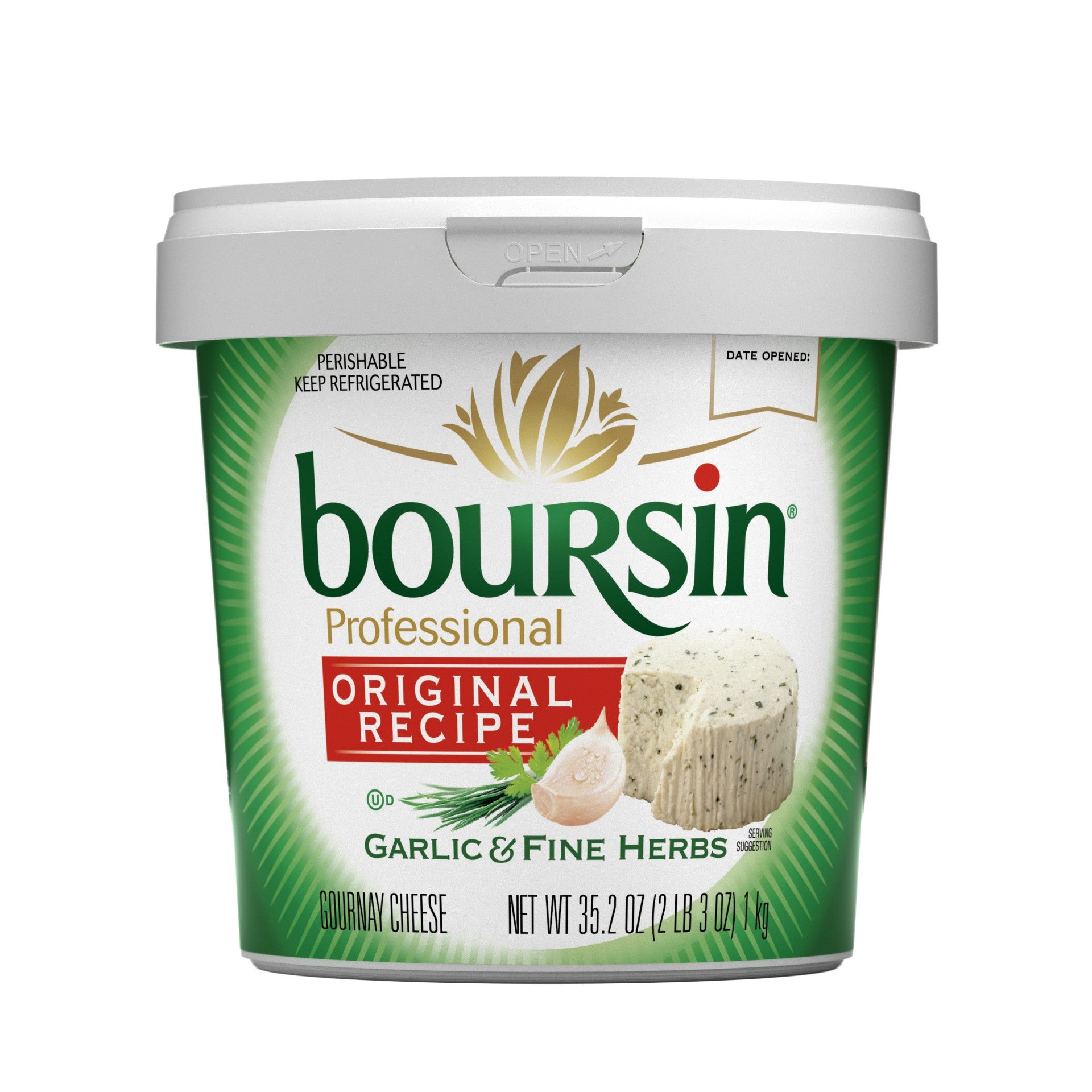 Boursin Garlic & Herb Original 2.2 Pound Each - 2 Per Case.