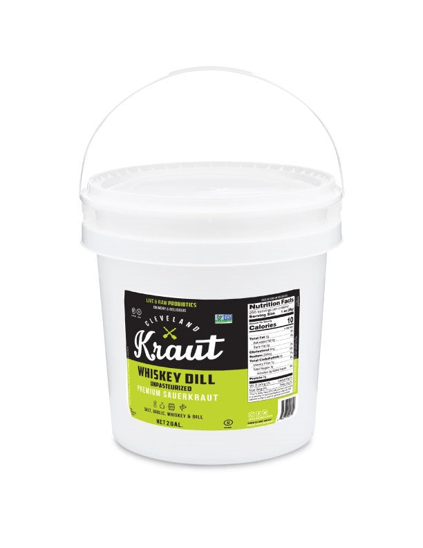 Cleveland Kitchen Whiskey Dill Sauerkraut 2 Gallon - 1 Per Case.