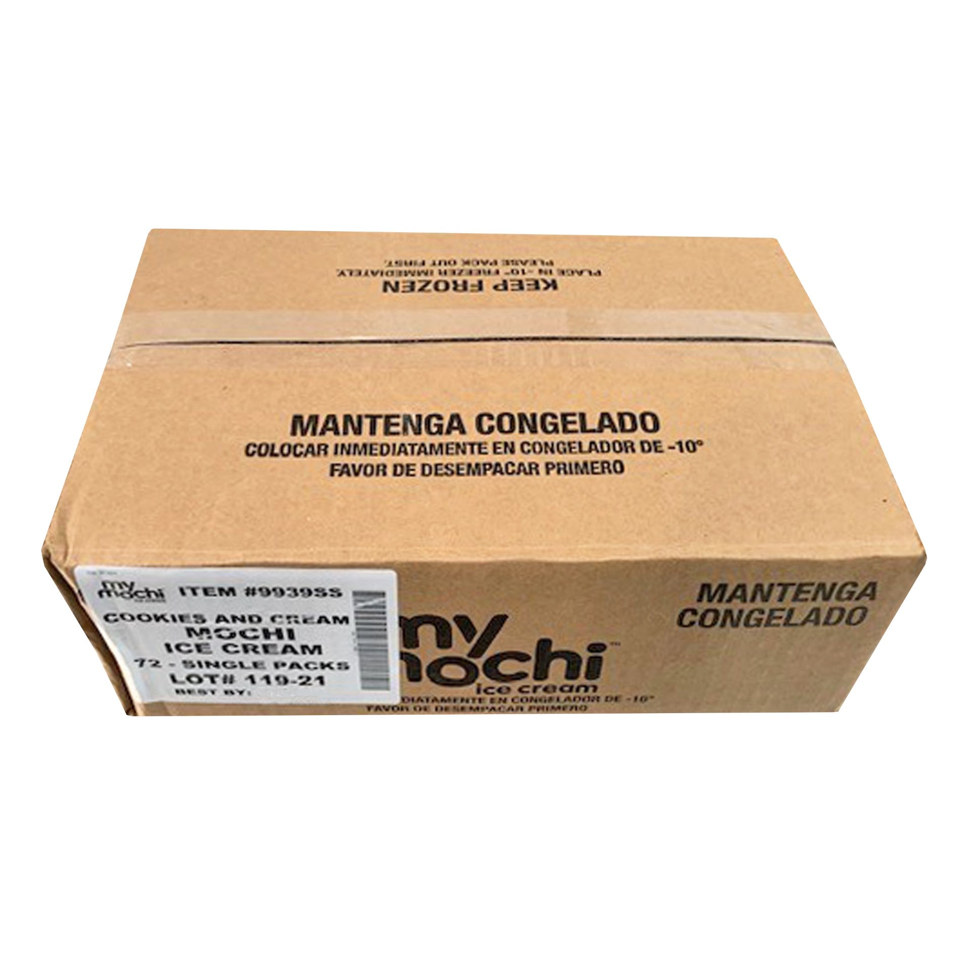 Mymochi Mochi Ice Cream Cookies & Creme 1.5 Ounce Size - 72 Per Case.