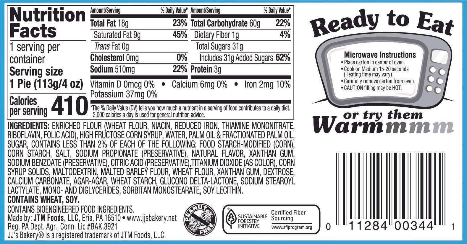 Jj's Bakery Coconut Cream4 Ounce Size - 48 Per Case.