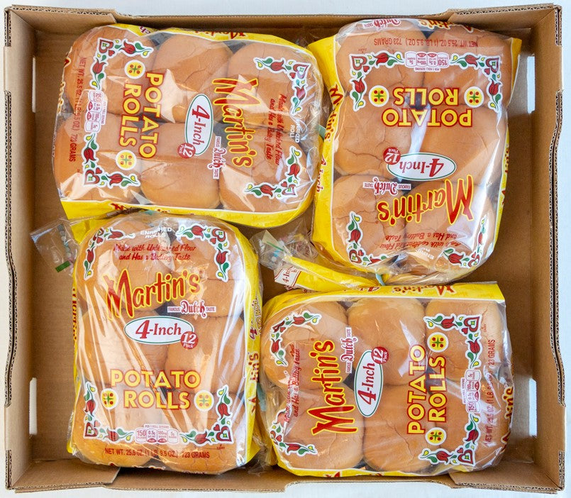 Martins 4" Potato Sandwich 12 Each - 4 Per Case.