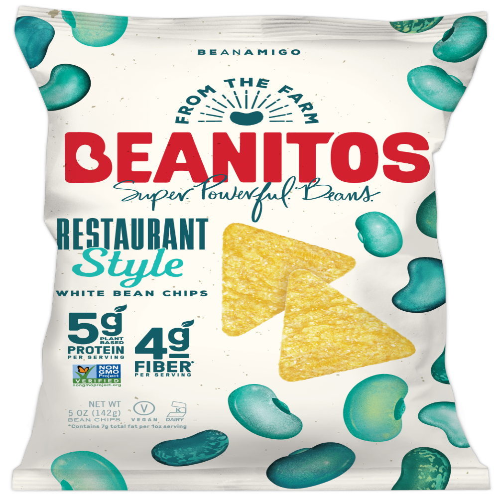 Beanitos Classic Bean Chips Restaurant Style White Bean 1 Each - 6 Per Case.