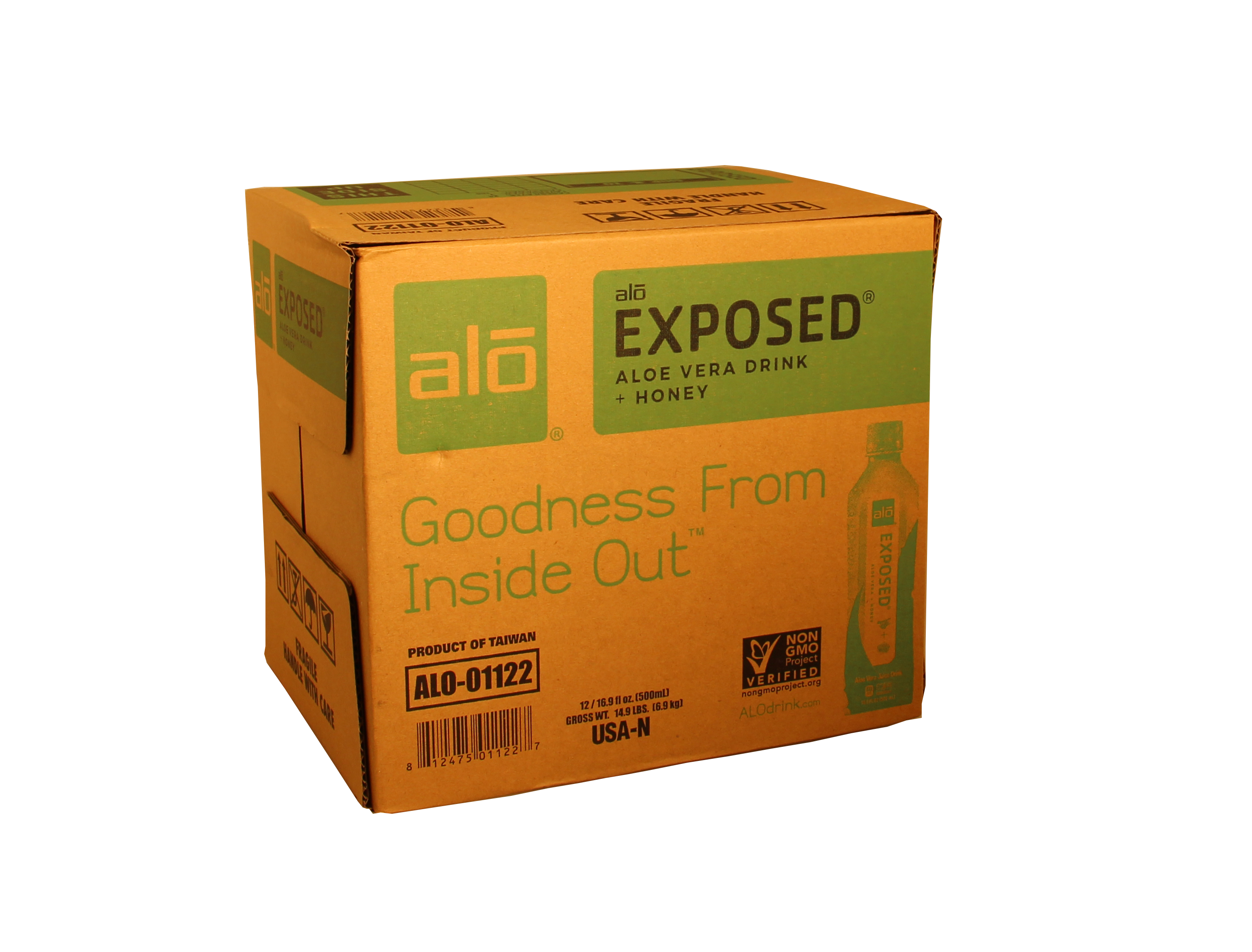 Alo Drink Exposed Original Aloe & Honey 16.9 Fluid Ounce - 12 Per Case.