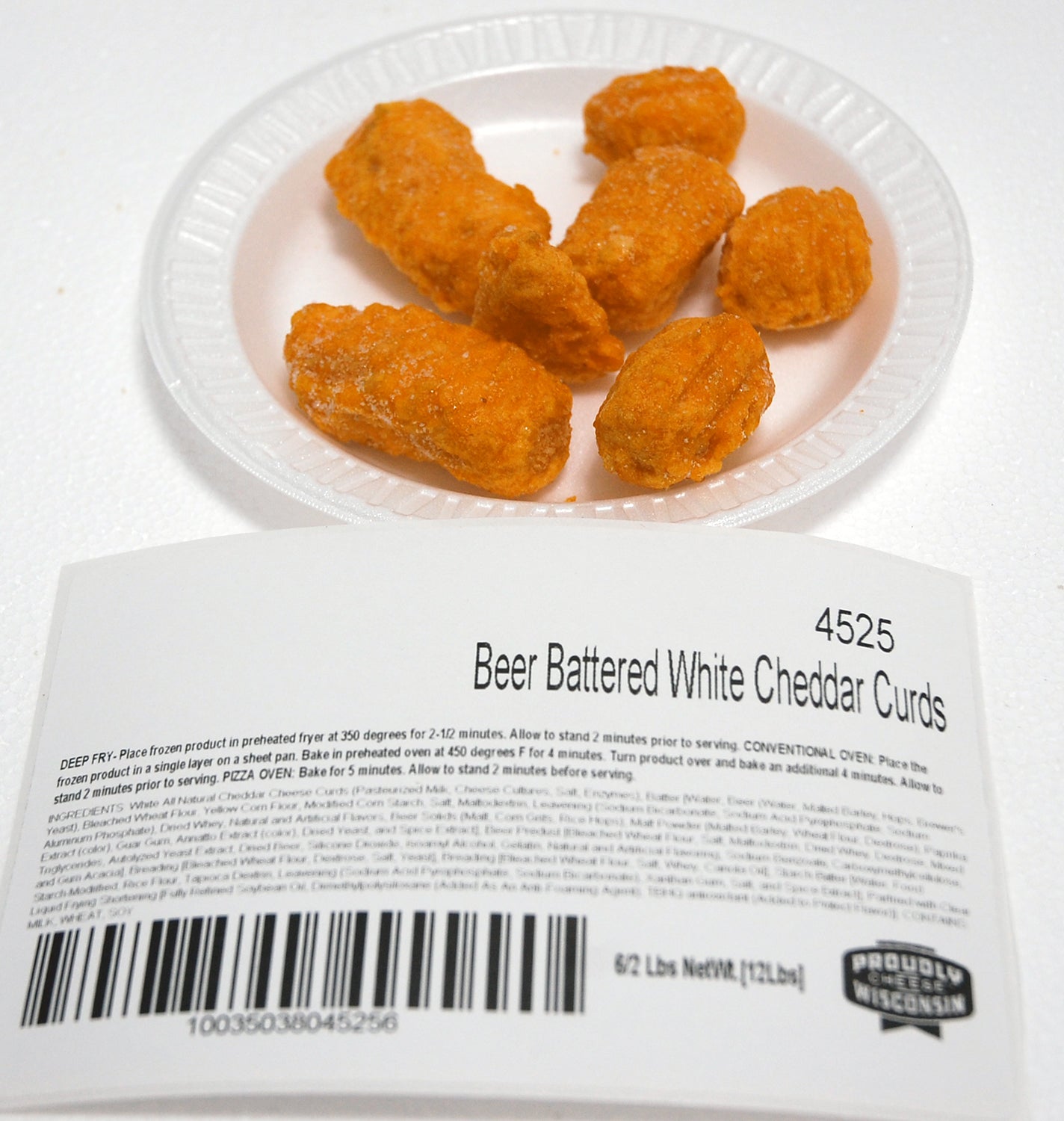 Beer Battered White Cheese Curds 2 Pound Each - 6 Per Case.