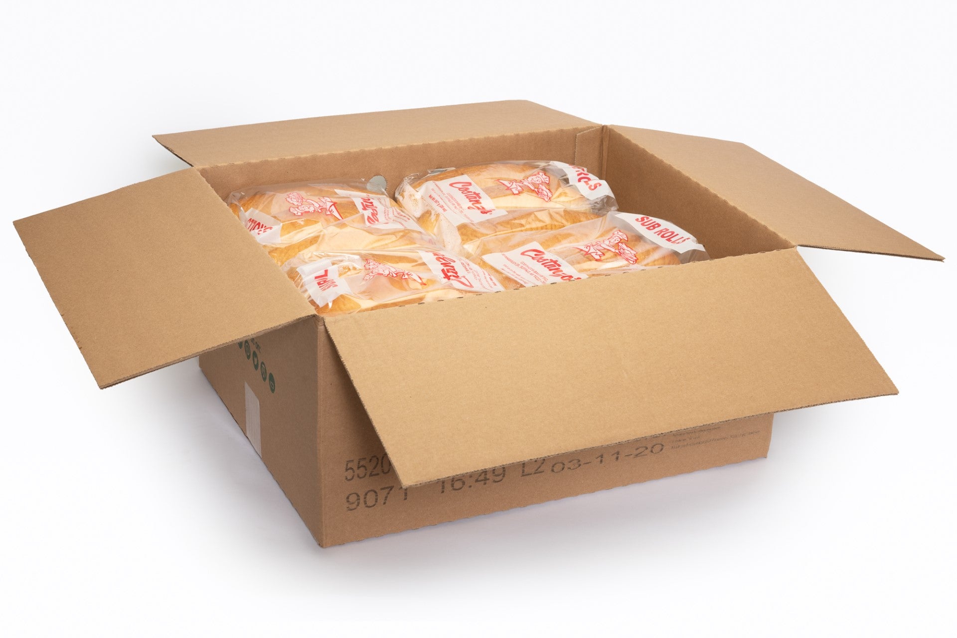 Costanzo's Bakery 8" White Submarine Roll 112 Grams Each - 48 Per Case.