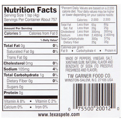 Galtexas Pete Hotter Hot Sauce 1 Gallon - 4 Per Case.