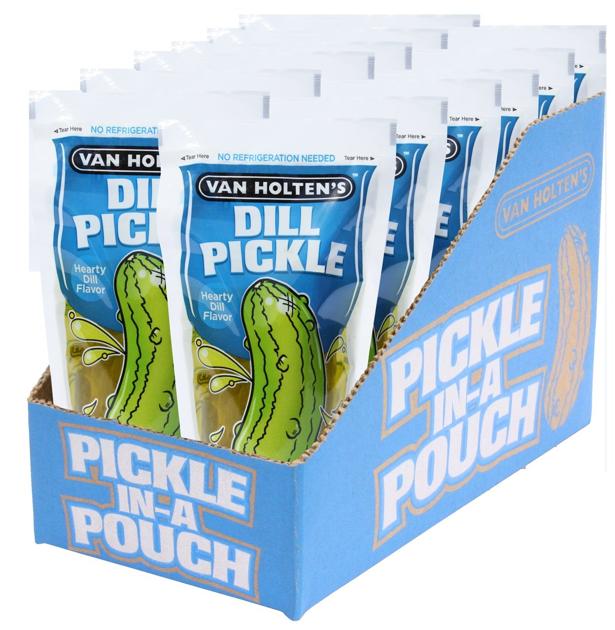 Van Holten's Large Dill Pickle Individually Packed In A Pouch 1 Each - 12 Per Case.