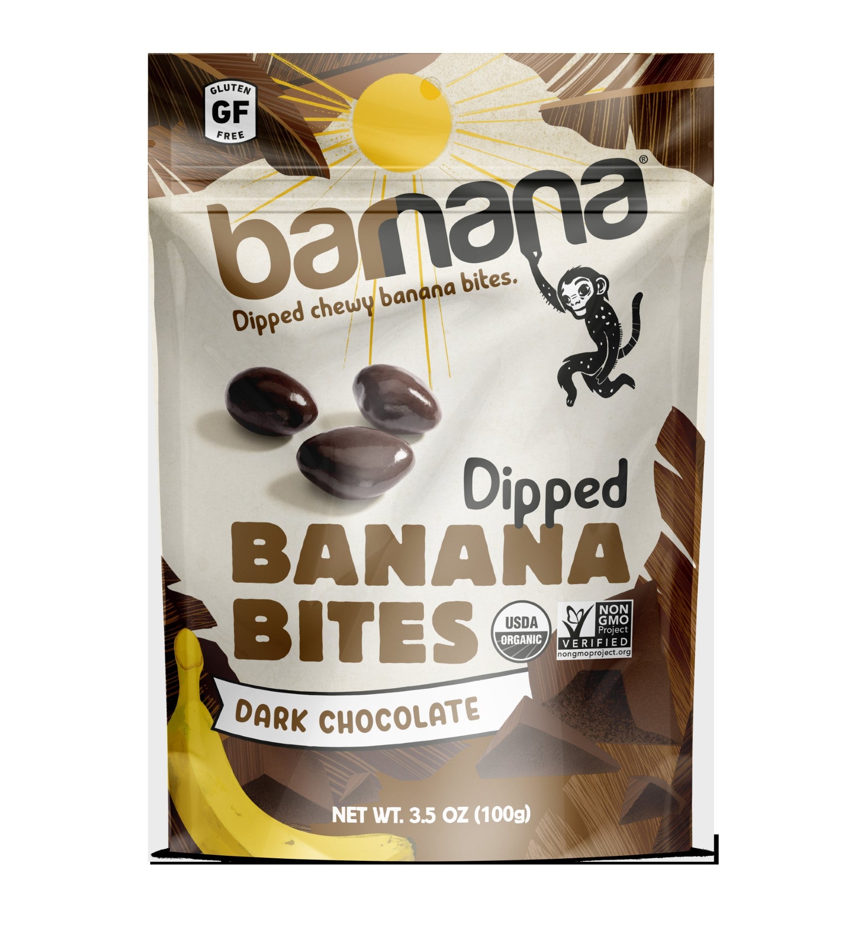 Barnana Chocolate Banana Bites 3.5 Ounce Size - 6 Per Case.