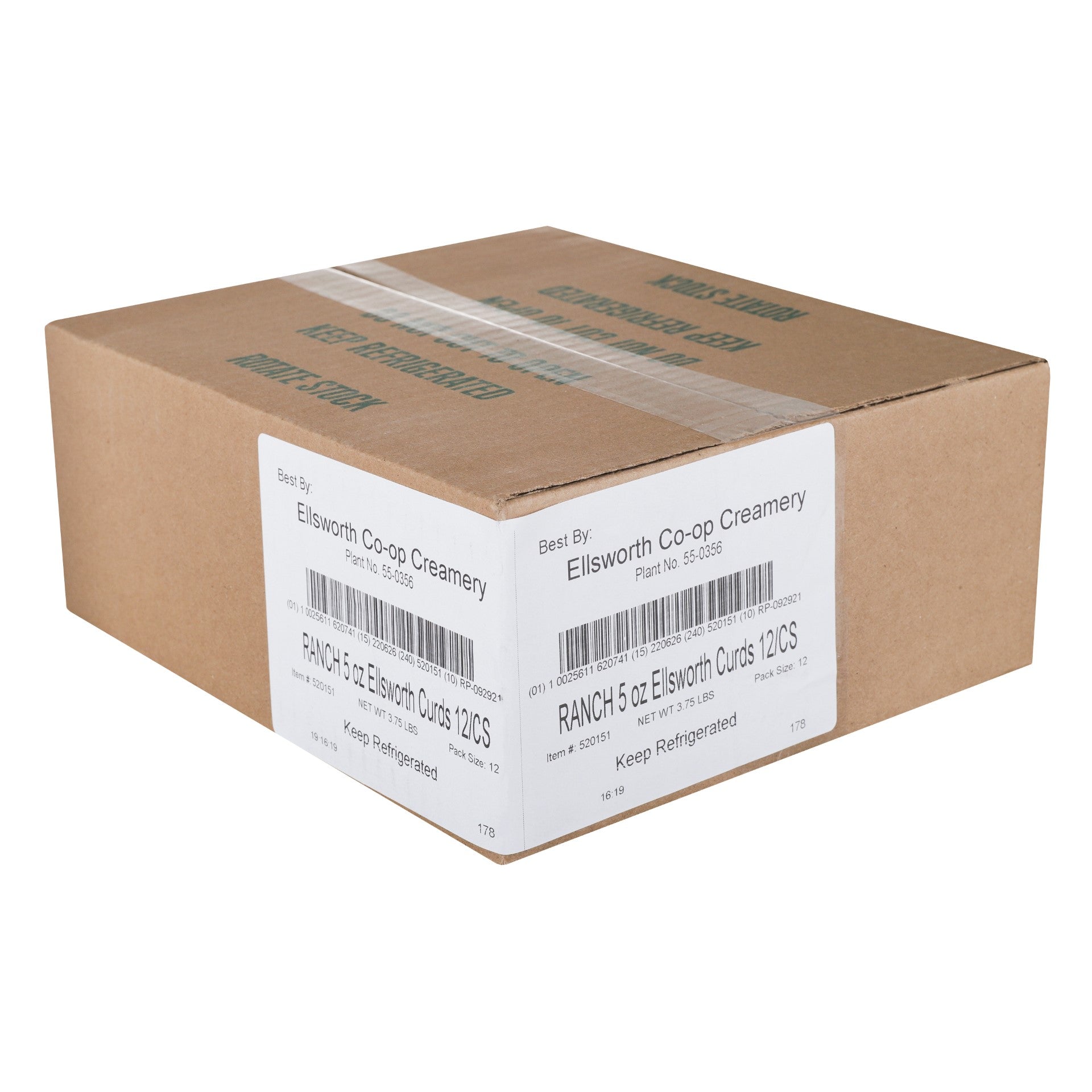 Ellsworth Natural White Cheddar Cheese Curdsranch Seasoning 5 Ounce Size - 12 Per Case.