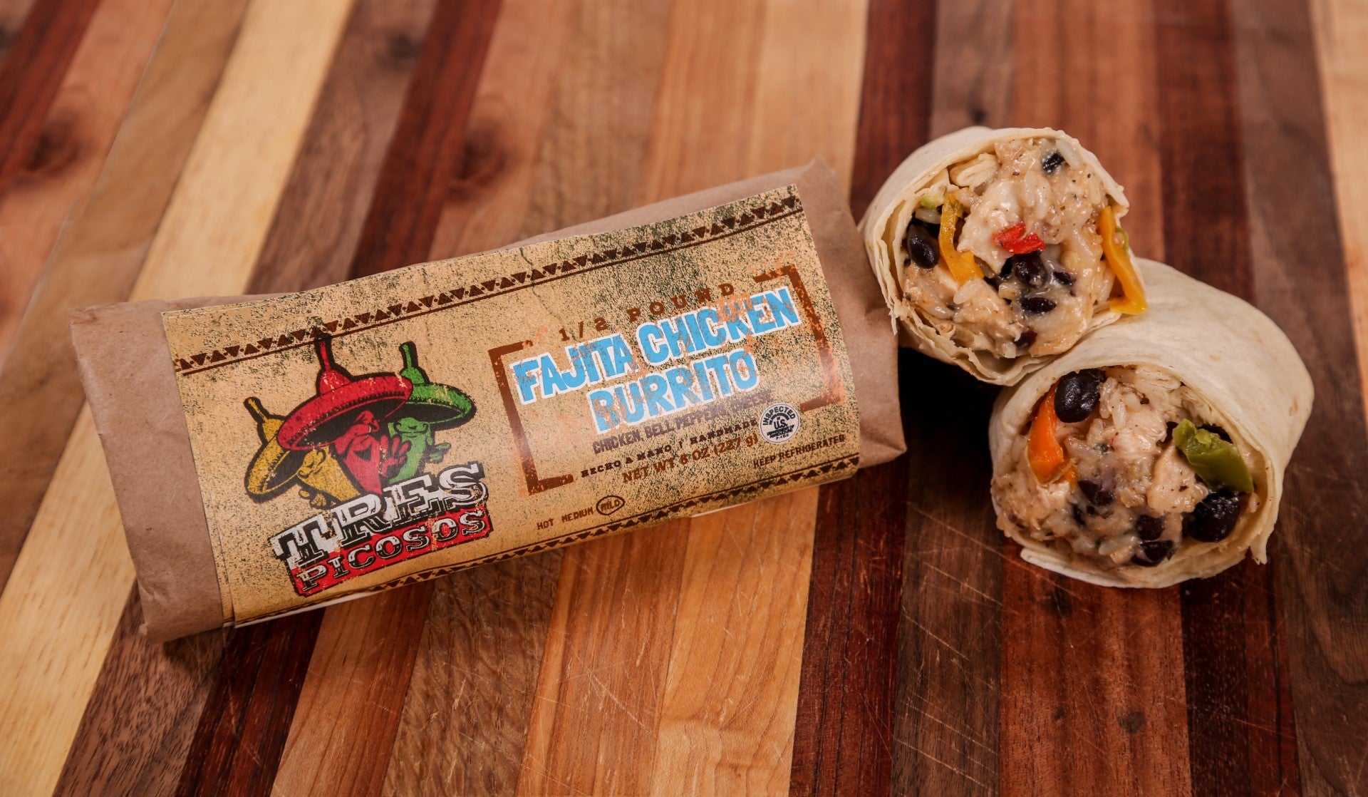 Chicken Fajita Burrito With Black Beans And Rice 1 Each - 12 Per Case.