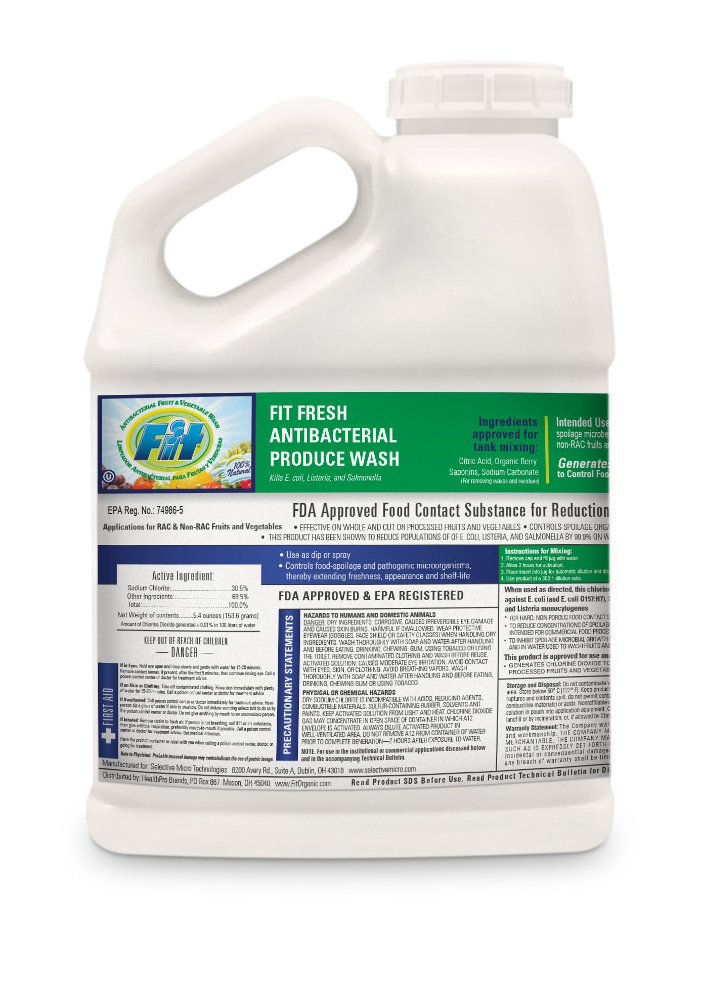 Fit Fresh Gal (concentrate) 1 Gallon - 4 Per Case.