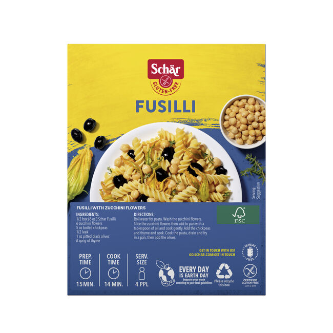 Schar Gluten Free Fusilli, 12 Ounces - 10 Per Case.