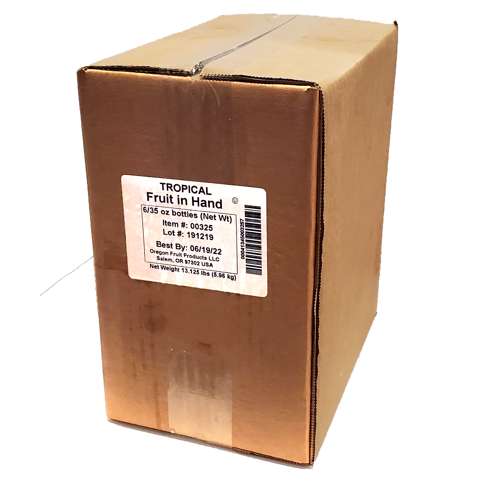 Oregon Fruit Products Fruit In Hand Tropical Original 35 Ounce Size - 6 Per Case.