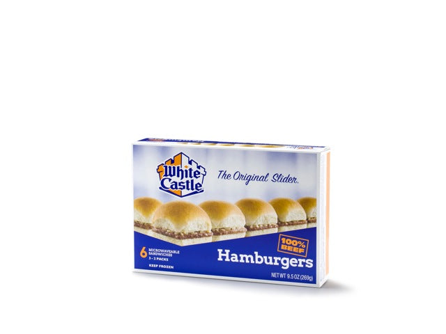 White Castle Hamburger 9.5 Ounce Size - 12 Per Case.