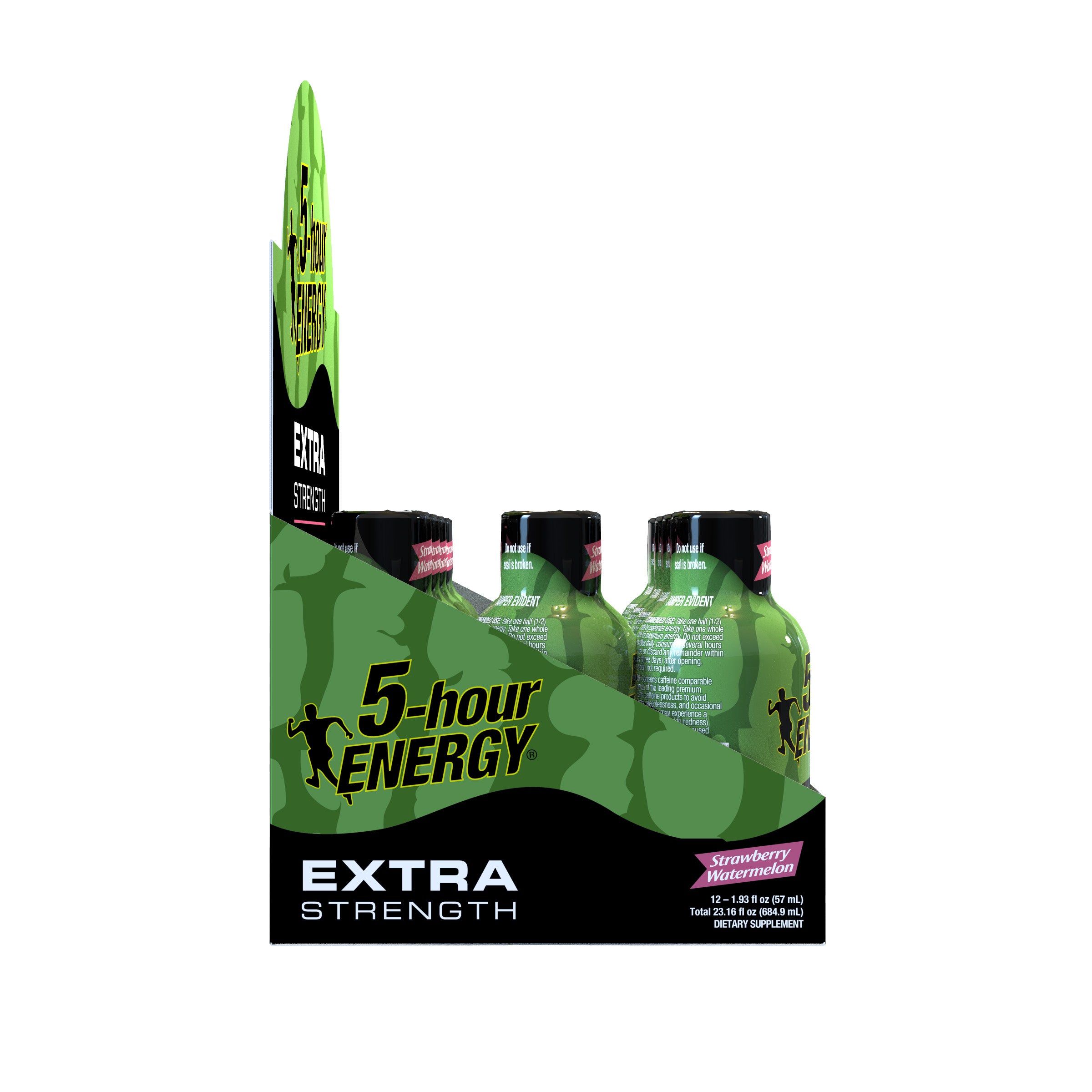 Hour Energy® Shot Extra Strength Strawberry Watermelon Pack 1.93 Fluid Ounce - 216 Per Case.