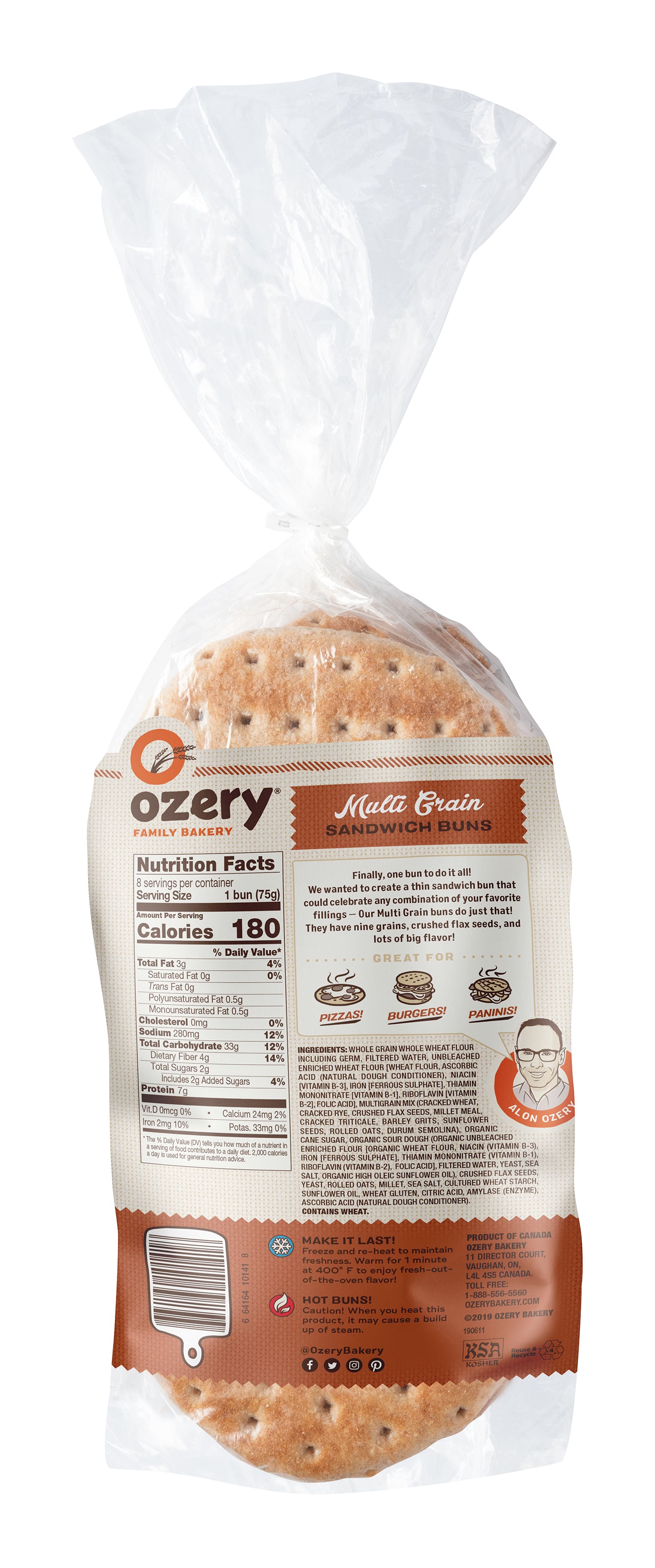 Multigrain Sandwich Bread - 10 Individually Wrapped 2 Slice Packs