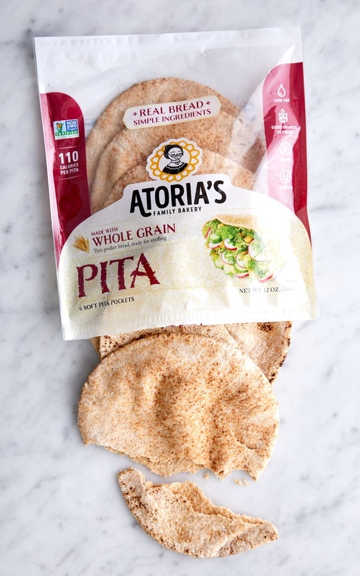 Atoria's Family Whole Grain Pita Retail 12 Ounce Size - 8 Per Case.