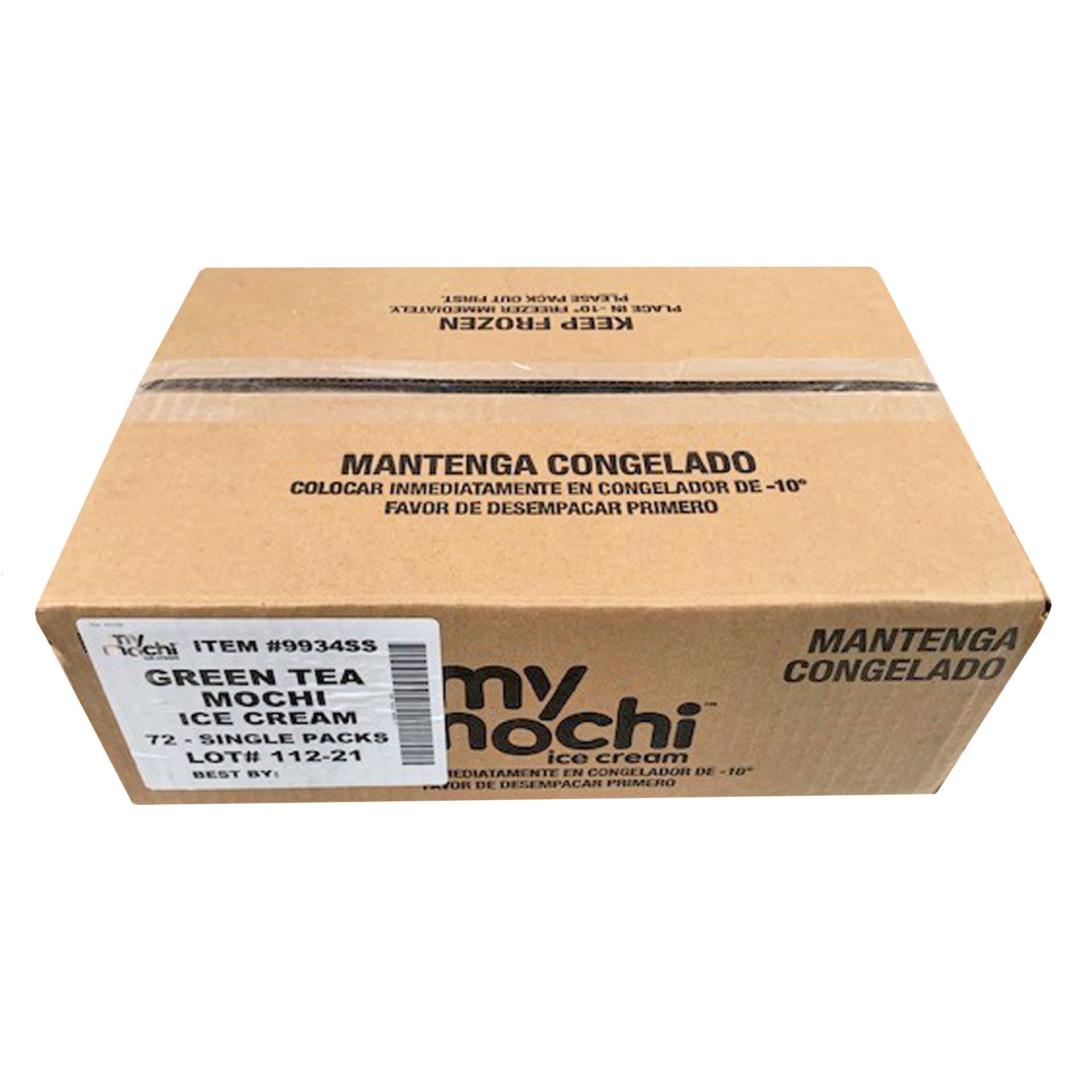 Mymochi Green Tea Mochi Ice Cream 1.5 Ounce Size - 72 Per Case.